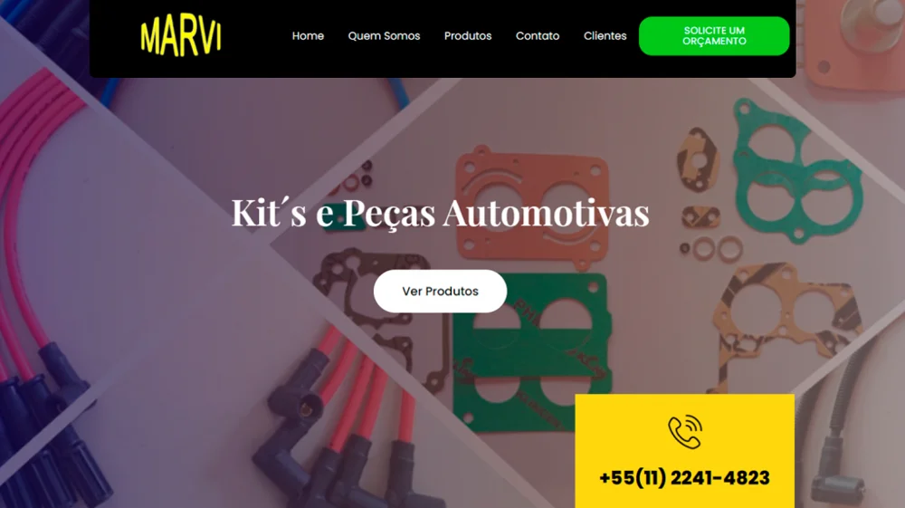 Site Marvi do Brasil — projeto de Thiago Takiyama