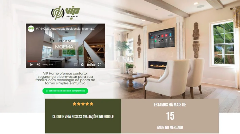 Site VIP Home — projeto de Thiago Takiyama