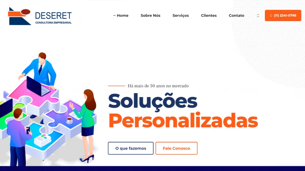 Site Deseret Contábil — projeto de Thiago Takiyama